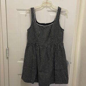 Cider Size 0XL Black and Cream Lined Tweed Dress